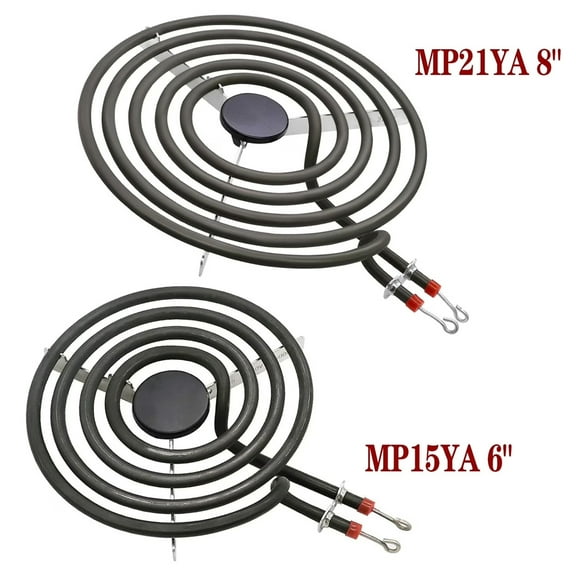 MP15YA 6"and MP21YA 8" Electric Stove Burner Element Replacement for Whirlpool & Hardwick & Kenmore & Maytag & Norge Electric Range Stove Fit MP22YA Range Stove Burner