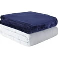 thumbnail image 1 of MP2 Glacier 20 Lb Weighted Blanket with Cover with Nano-Ceramic Beads | Reversible Cooling & Warm Cover for Hot and Cold Sleepers, 60x80 Inches, Navy, 1 of 8