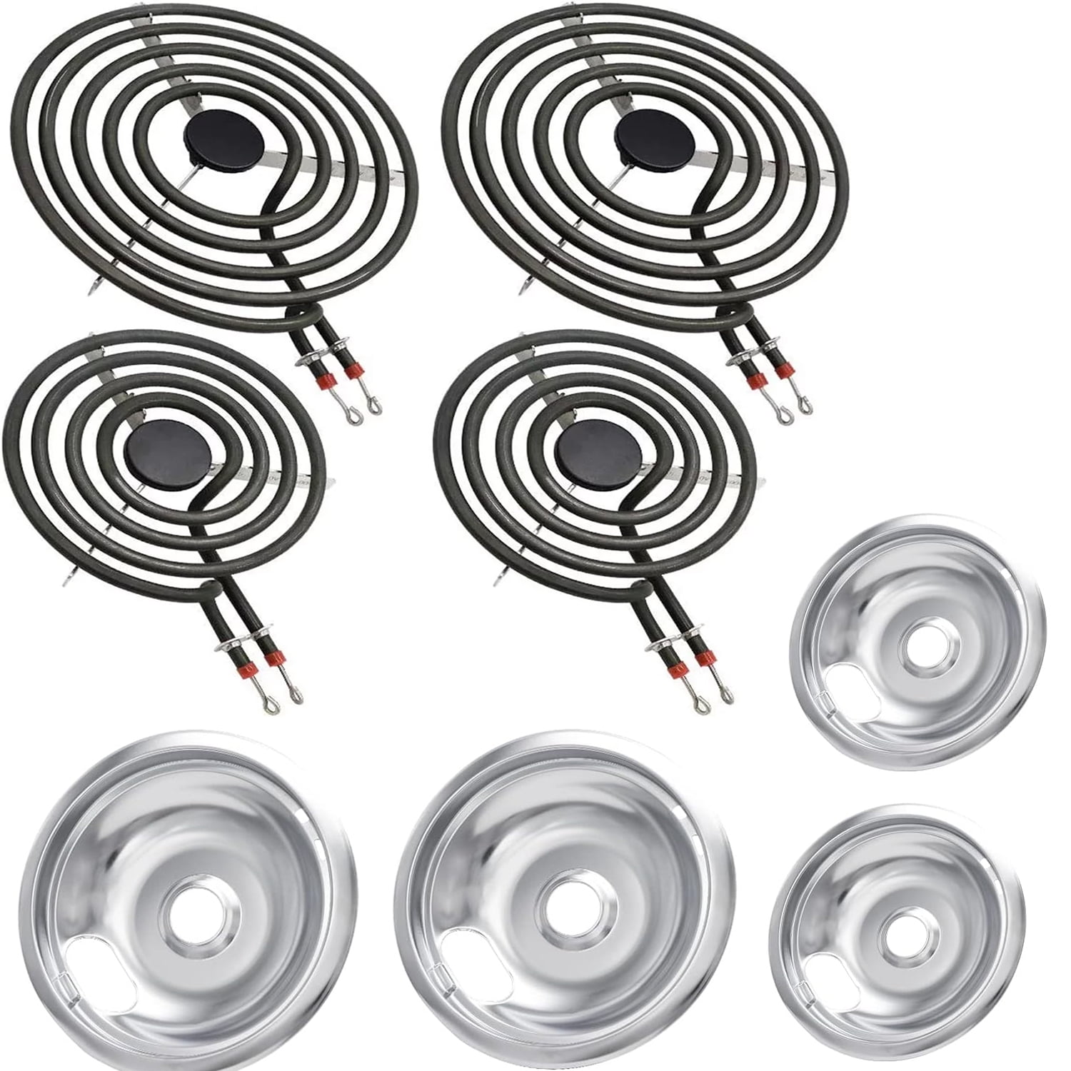 MP22YA Electric Range Burner Element Set & W10290350 W10290353 4 Pack