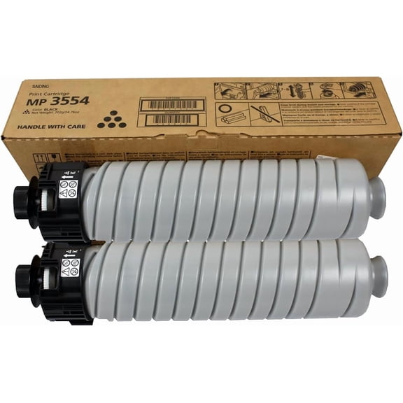 MP2554 MP3554 Toner Cartridge Replacement for Ricoh MP2554 MP2555 MP3054 MP3055 MP3554 MP3555 MP4054 MP4055 MP5054 MP5055 MP6055 IM4000 IM5000 IM6000 Printer (2 Black)