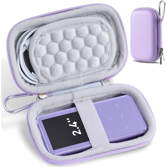 MP3 MP4 Player Case for 2.4'' MP3 Player with Metal Carabiner Clip
