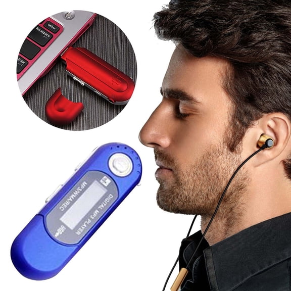 MP3 MP4 Player Direct USB Plug Long Standby 4GB/8GB Memory with LCD Lyrics Display and Battery Powered Media Playback