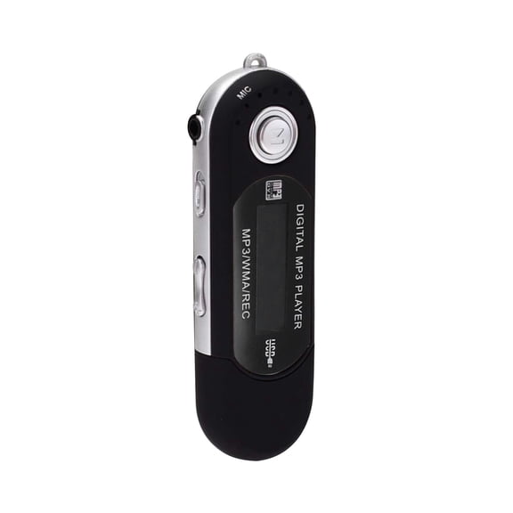 MP3 MP4 Player with Built-in 8GB Memory and Display | In-line USB Dry Storage Battery Powered Portable Media Player