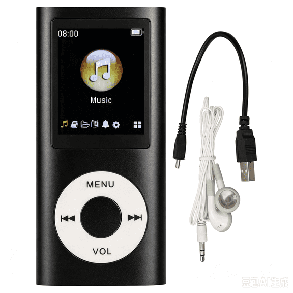 MP3 Music Player,64GB Memory Capacity,8 Hour Battery Life Portable Music Player,Supports MP3,WMA,FLAC,APE,AACOGG and ACELP,Black