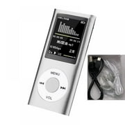 مشغل موسيقى MP3 مع بطاقة ذاكرة SD بحجم 128 ميجابايت - 8 جيجابايت ، شاشة رقمية كلاسيكية رفيعة صغيرة مع راديو FM ، سجل صوتي