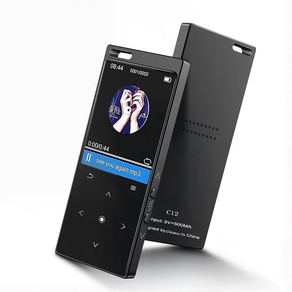MP3 Player, 16GB Lossless Sound MP3 Music Player, Built-in Speaker, 1.8 Inch Large HD Screen, Metal Material Touch Button, Support SD up to 128GB, Black