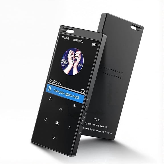 MP3 Player 16GB Lossless Sound MP3 Music Player Built-in Speaker, 1.8 Inch Large HD Screen, Metal Material Touch Button, Support SD up to 128GB, Black