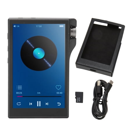 MP3 Player 4 Inch IPS Touch Screen BT4.0 Lossless 16GB RAM Quad Core Digital Audio Player for Family Office Travel 16GB RAM and 64GB Memory Card