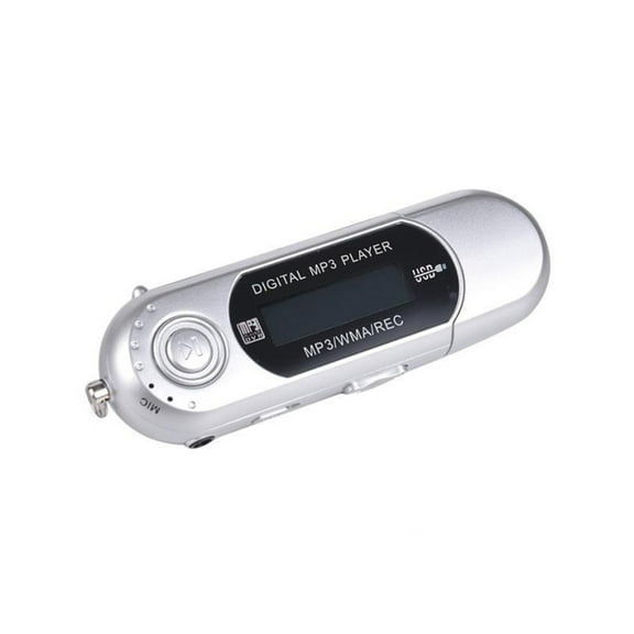 MP3 Player 4GB Built-in Memory USB In-line Dry Battery with Screen for Music and FM Radio
