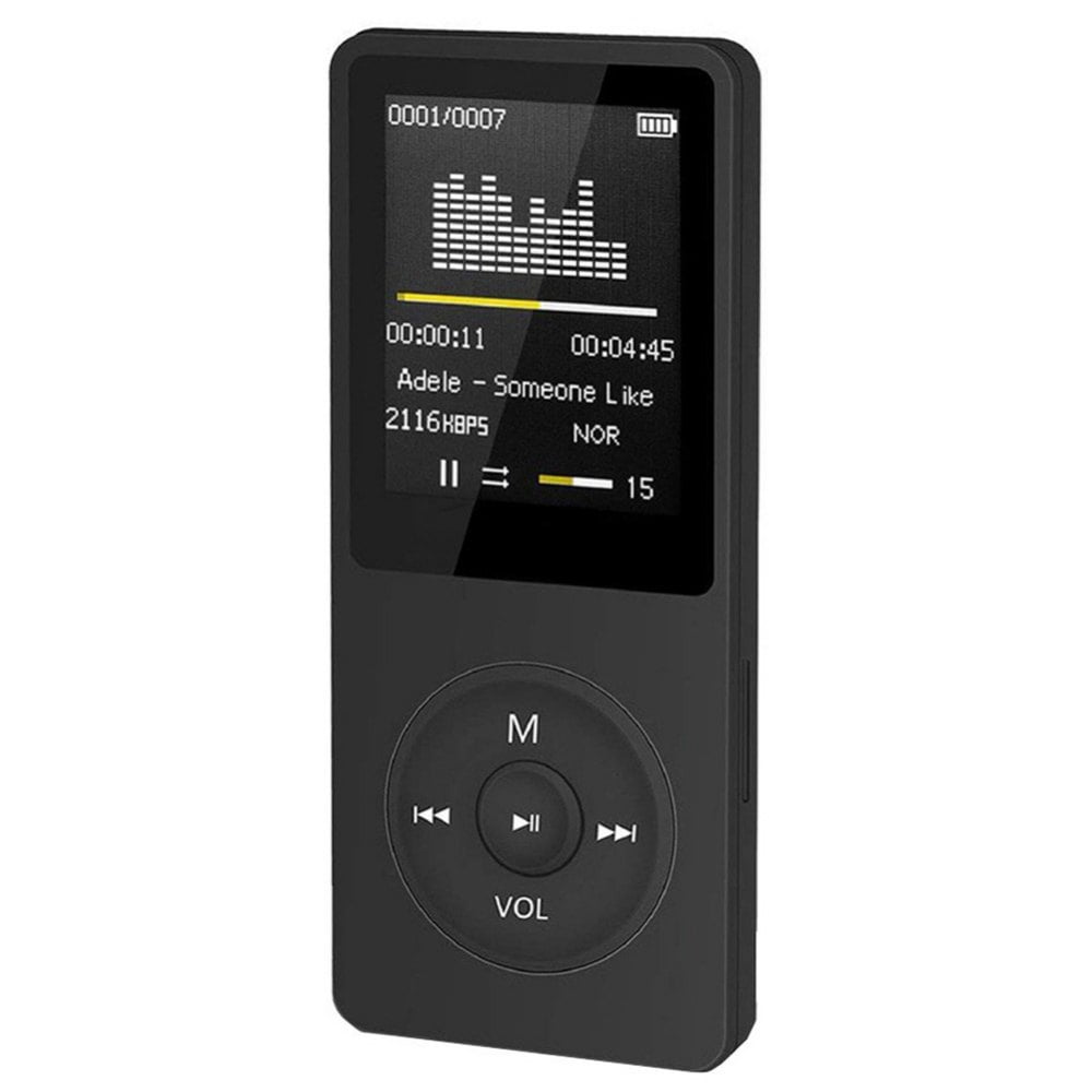 Bluetooth MP4 Player 16gb Touch Screen FM Radio Reproductor MP4 Speaker  Player Recorder Metal Hifi Lossless Music Video Player Color: Black, Memory  Size: 8GB