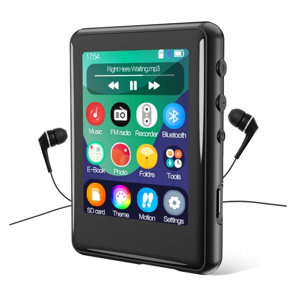 MP3 Player Bluetooth Touch Screen Music Player Portable Player with Speakers Fidelity Lossless ,Multi-Function