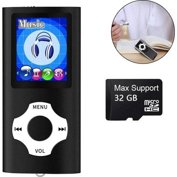 Sleek and Elegant MP3 Player, Supports Bluetooth 5.2, Portable Music Companion for Your Daily Adventures (Black)