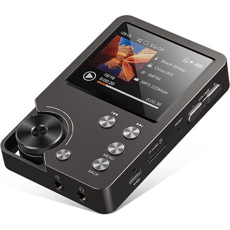 MP3 Player, Lossless DSD High Resolution Portable HiFi Digital Audio Music Player with 64GB Memory Card, Support up to 256GB