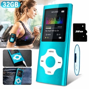 MP3 Player Music Player with 32GB Memory SD Card Slim Classic Digital LCD 1.82'' Screen Mini USB Port with FM Radio, Voice Record