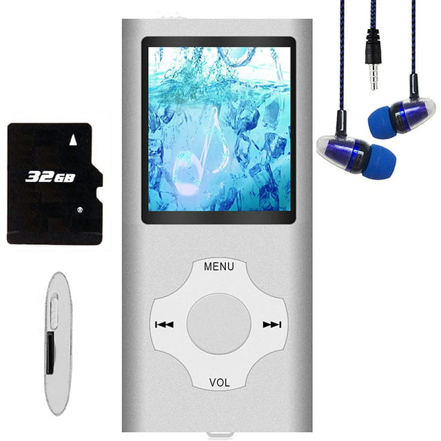 MP3 Player / MP4 Player, Hotechs MP3 Music Player with 8GB Memory SD Card Slim Classic Digital LCD 1.82'' Screen Mini USB Port with FM Radio, Voice Record,silver,F115545