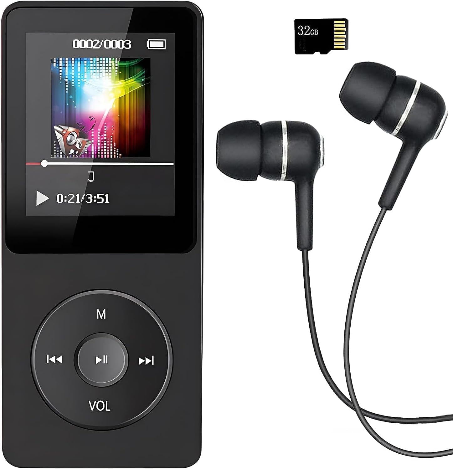 Mp3 Player With Bluetooth 5.0, Music Player With 32gb Tf Card,fm