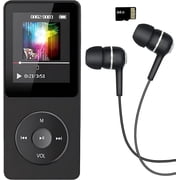 MP3 Player, Music Player with 64GB Micro SD Card, Earphone,Bluetooth MP3 Player Build-in Speaker/Photo/Video Play/FM Radio/Voice Recorder/E-Book Reader, Supports up to 128GB for Kids,Running,Walking