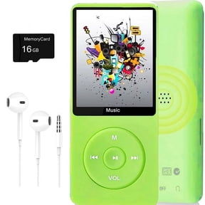 MP3 Player, Music Player with 16GB Micro SD Card, Build-in FM Radio/Video Play/Voice Recorder/E-Book Reader, Supports up to 128GB, Green