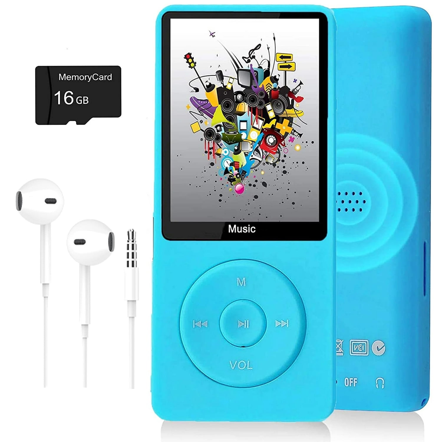 16GB MP3 Player With BT, 4 Inch Full Touch Screen, Digital Lossless Music Player With 1080P Video Playback, FM Radio, E Book, Recording, Memory Card Included (16GB RAM And 32GB
