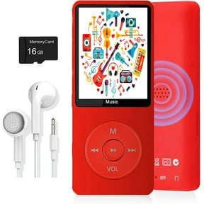 MP3 Player, Music Player with 16GB Micro SD Card, Build-in Speaker/Photo/Video Play/FM Radio/Voice Recorder/E-Book Reader, Supports up to 128GB