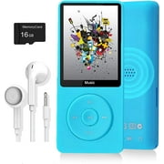 MP3 Player, Music Player with 16GB Micro SD Card, Build-in Speaker/Photo/Video Play/FM Radio/Voice Recorder/E-Book Reader, Supports up to 128GB