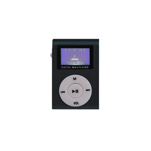 MP3 Player Portable Digital Music Player with Headphones and USB Cable Sports Mini MP3 LCD Mini Screen Music Media Player For Sports And Travel Music Lover Black