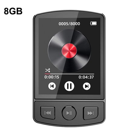 MP3 Player Portable Sport Clip Walkman Button Bluetooth-Compatible 5.2 Music Player 1.8inch Screen with FM Radio E-Book