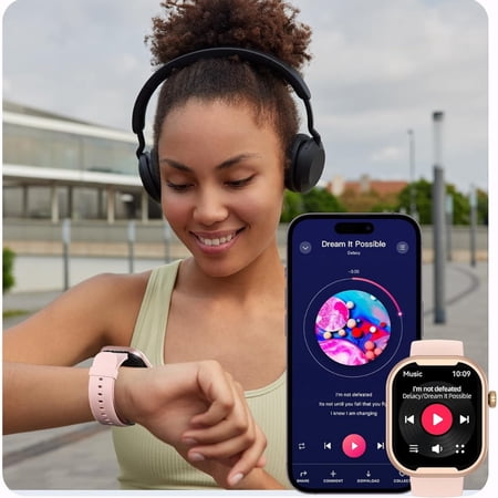 MP3 Player Wireless, MP3 Player with Band Mini MP3 1GB for Running Climbing Hiking Cycling Jogging Yoga, Pink