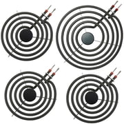 MP31YA Electric Range Burner Element Unit Set, Burner Element Replacement for Kenmore Whirlpool Range Stove (3Pcs MP15YA 6" & 1Pcs MP21YA 8")
