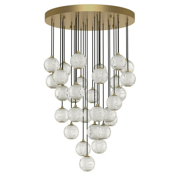 MP321230NB-Alora Lighting-Marni - 155W 30 LED Pendant-4.75 Inches Tall and 25.63 Inches Wide-Natural Brass Finish