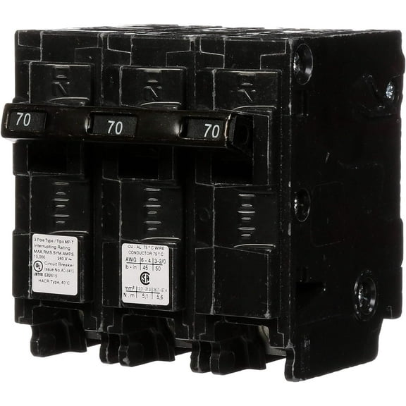 MP370 70-Amp Three Pole Type MP-T Circuit Breaker