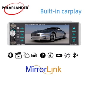 MP4 Mirrorlink Car Multimedia Player Bluetooth 1 Din Carplay/Android Auto 4-USB MP5 5.1 Inches FM Touch Screen