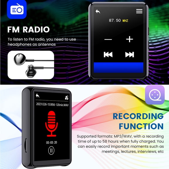 MP4 player,Ebook Radio Alarm Radio Sound Bt Player Screen 2.4-inch Bt Ebook Player Bt Support Ebook Video Bt Player Bt Ebook Radio 2.4-inch Support Video Player With Mp4 Player With Voice
