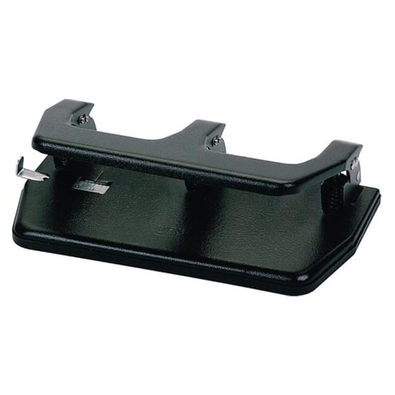 MP40 30-Sheet Three-Hole Punch, Padded Handle, 9/32-Inch Holes, Black