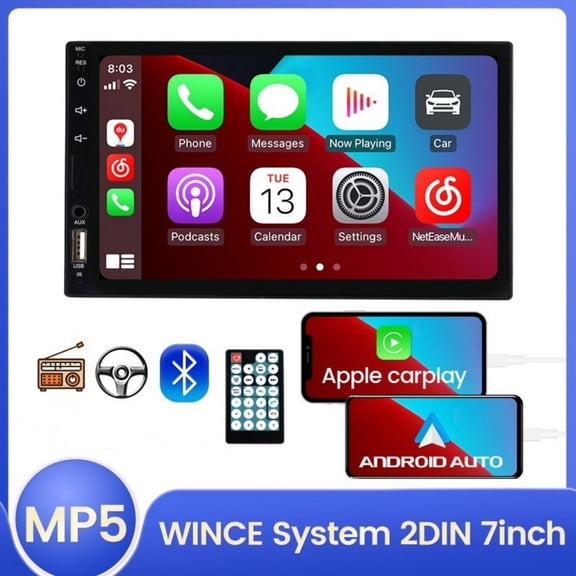 MP5 Player FM/USB/AUX/TF MirrorLink Car Stereo auto 7 Inch Multimedia CARPLAY/Android Auto Car RadioTouch Screen Car Audio