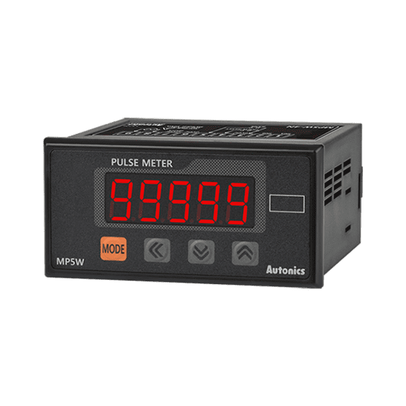MP5W-4N Autonics Meter, Pulse, LED, W96xH48mm, 5-Digit, 13 Modes, Indicator Only, 100-240 VAC