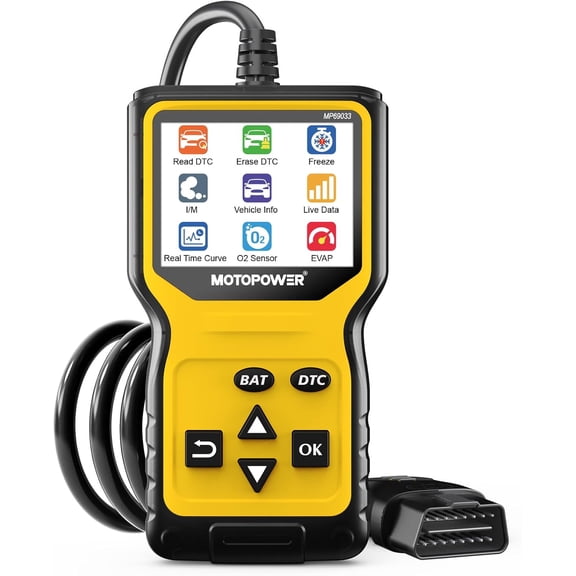MP69033 Pro OBD2 Scanner Code Reader Check Engine Fault Light Diagnostic Scan Tool with Battery Tester
