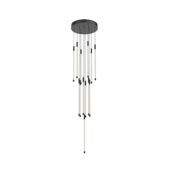 MP75121-BK-Kuzco Lighting-Motif - 80W 13 LED Pendant-20.63 Inches Tall and 12.75 Inches Wide-Black Finish