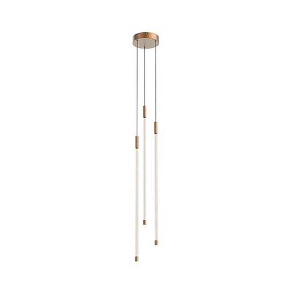 MP75227-BG-Kuzco Lighting-Motif - 26W 3 LED Pendant-26.75 Inches Tall and 5.5 Inches Wide-Brushed Gold Finish