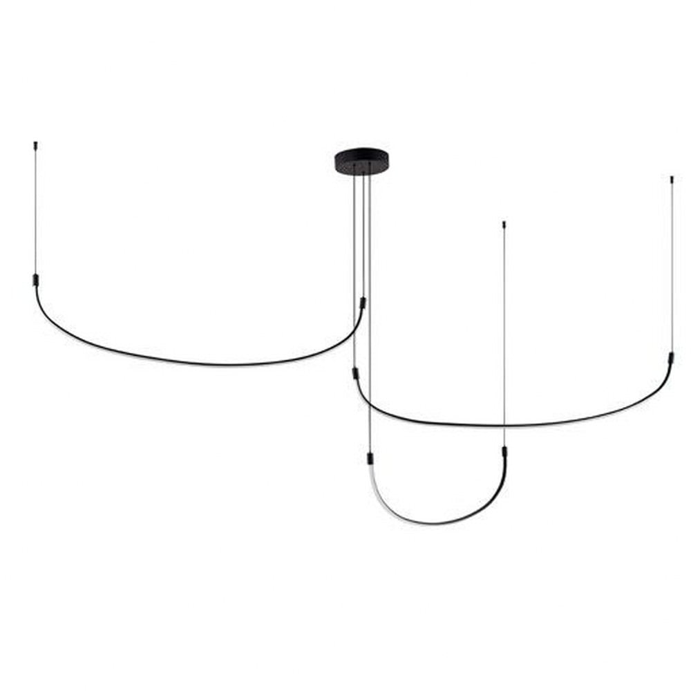 MP89370-BK-Kuzco Lighting-Talis - 56W LED Pendant-9.25 Inches Tall and 70.5  Inches Wide-Black Finish