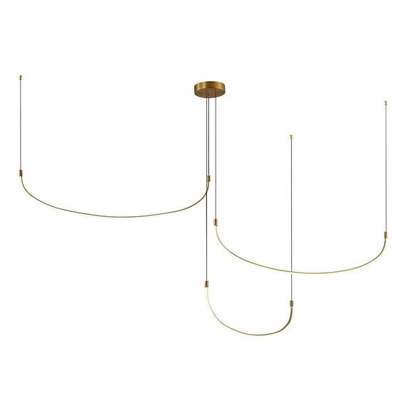 MP89390-BG-Kuzco Lighting-Talis - 70W LED Pendant-11.75 Inches Tall and 90.25 Inches Wide-Brushed Gold Finish