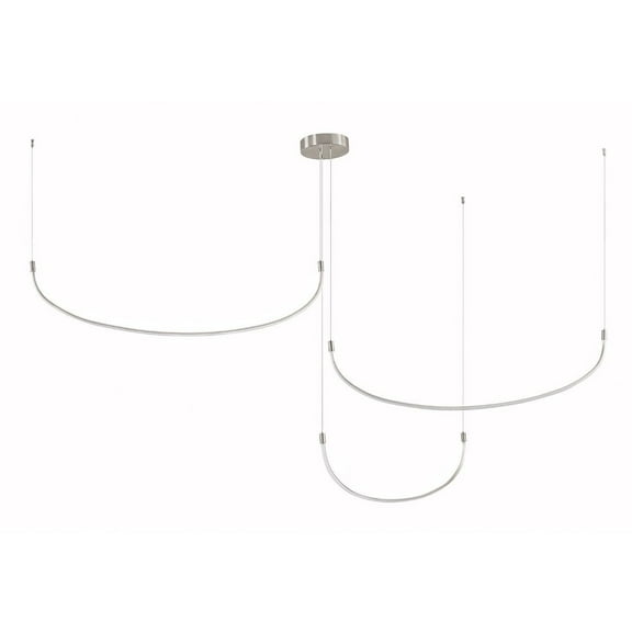 MP89390-BN-Kuzco Lighting-Talis - 70W LED Pendant-11.75 Inches Tall and 90.25 Inches Wide-Brushed Nickel Finish