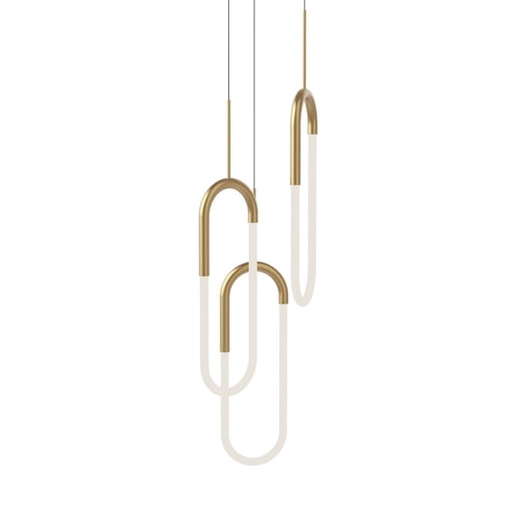 MP95103-BG-Kuzco Lighting-Huron - 30W LED Pendant-32.75 Inches Tall and 17.88 Inches Wide-Brushed Gold Finish