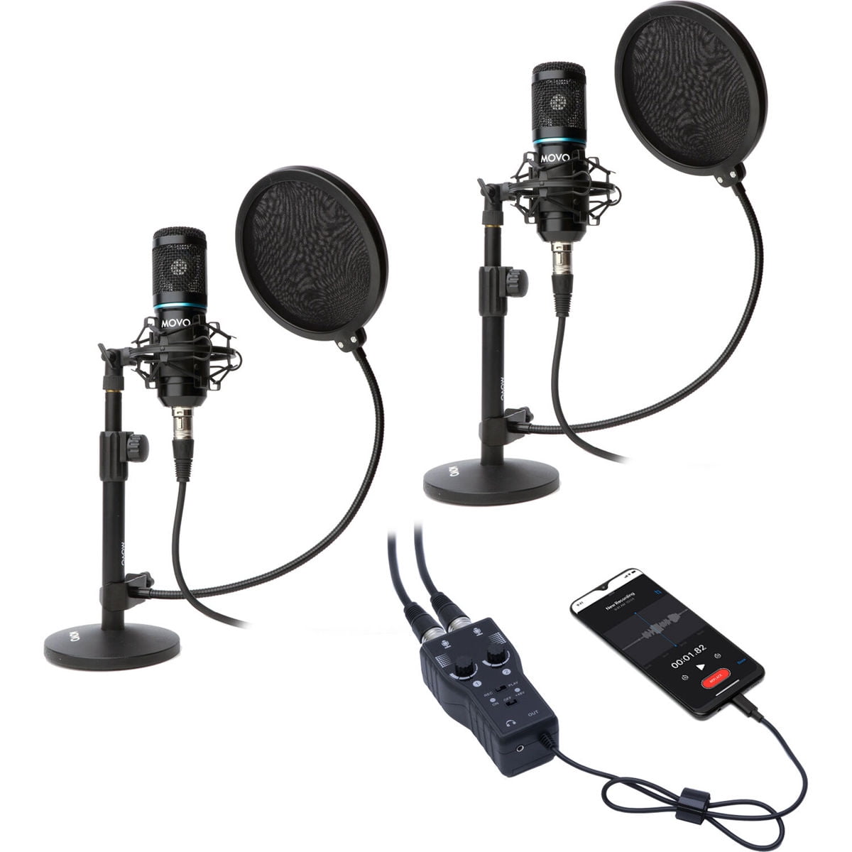 MPB-UC Smartphone Podcast Recording Kit for USB Type-C Mobile Devices ...