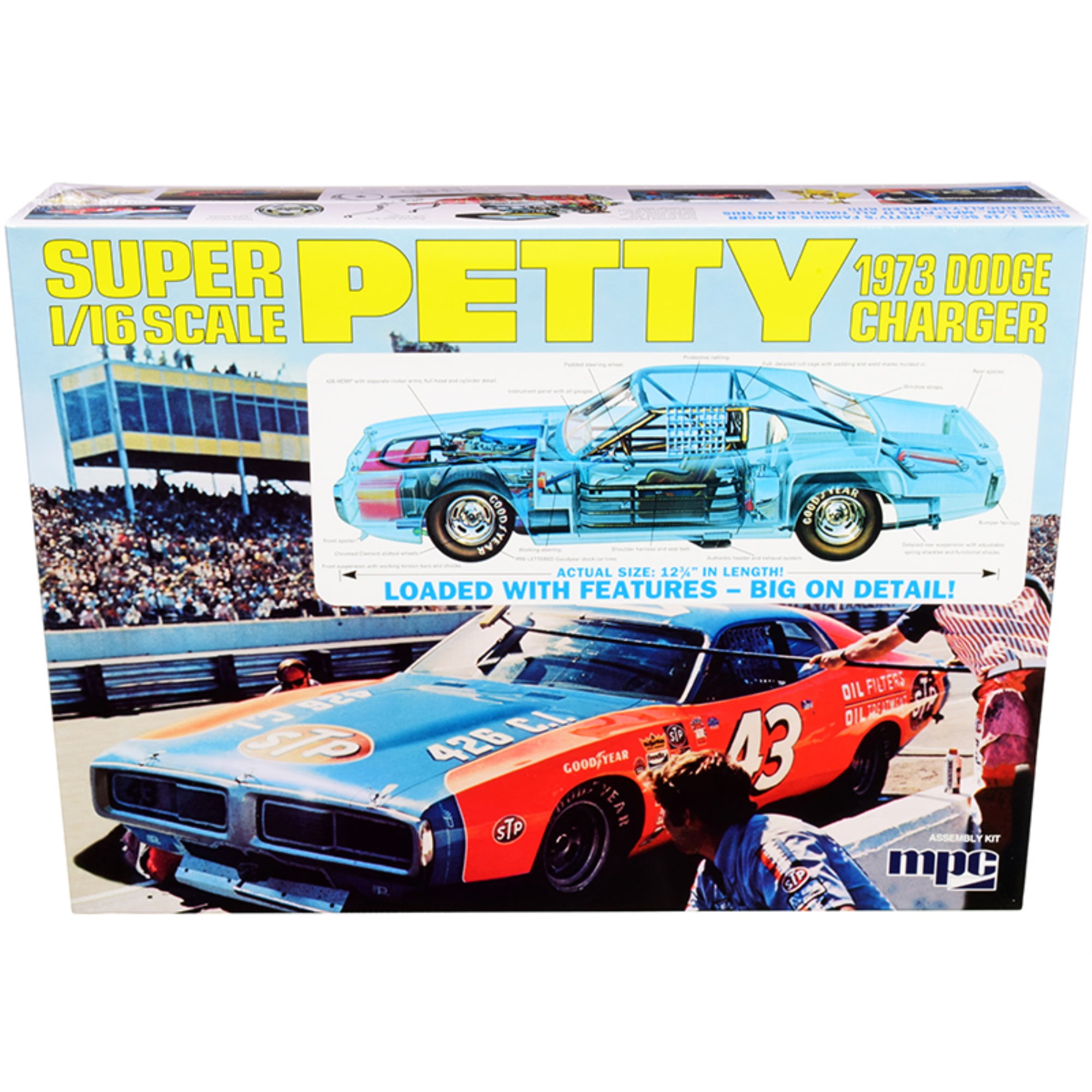 MPC 1/16 Richard Petty 1973 Dodge Charger Toy Model Car