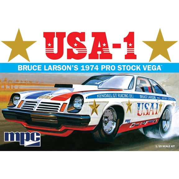 MPC Bruce Larson USA/1 Pro Stock Vega 1/25 Scale Model Kit