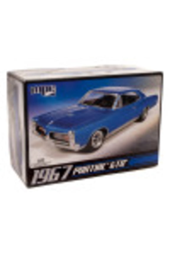 : 1:25 Scale Model Kit - 1967 Pontiac GTO - Blue, 85+ Parts - Skill Level 2, Vehicle Building Kit, Replica Classic Car, Age 14+