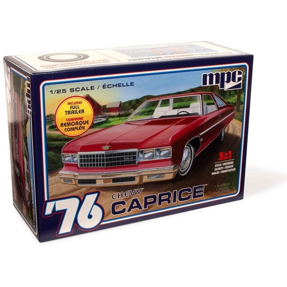 MPC: 1:25 Scale Model Kit - 1976 Chevy Caprice w/Trailer 2T