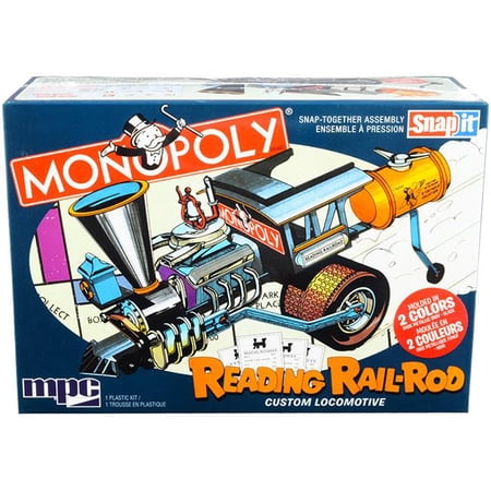 MPC 1-25 Scale Reading Rail Rod Custom Locomotive Monopoly Skill 1 Snap Model Kit