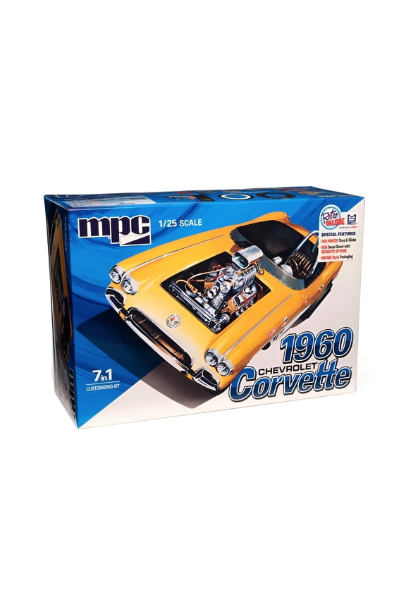 Skill 2 Model Kit 1960 Chevrolet Corvette 7-in-1 Kit 1/25 Scale Model by MPC